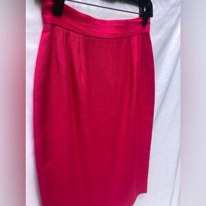 Vintage 1980's Hot Pink Pencil Skirt, Size 4